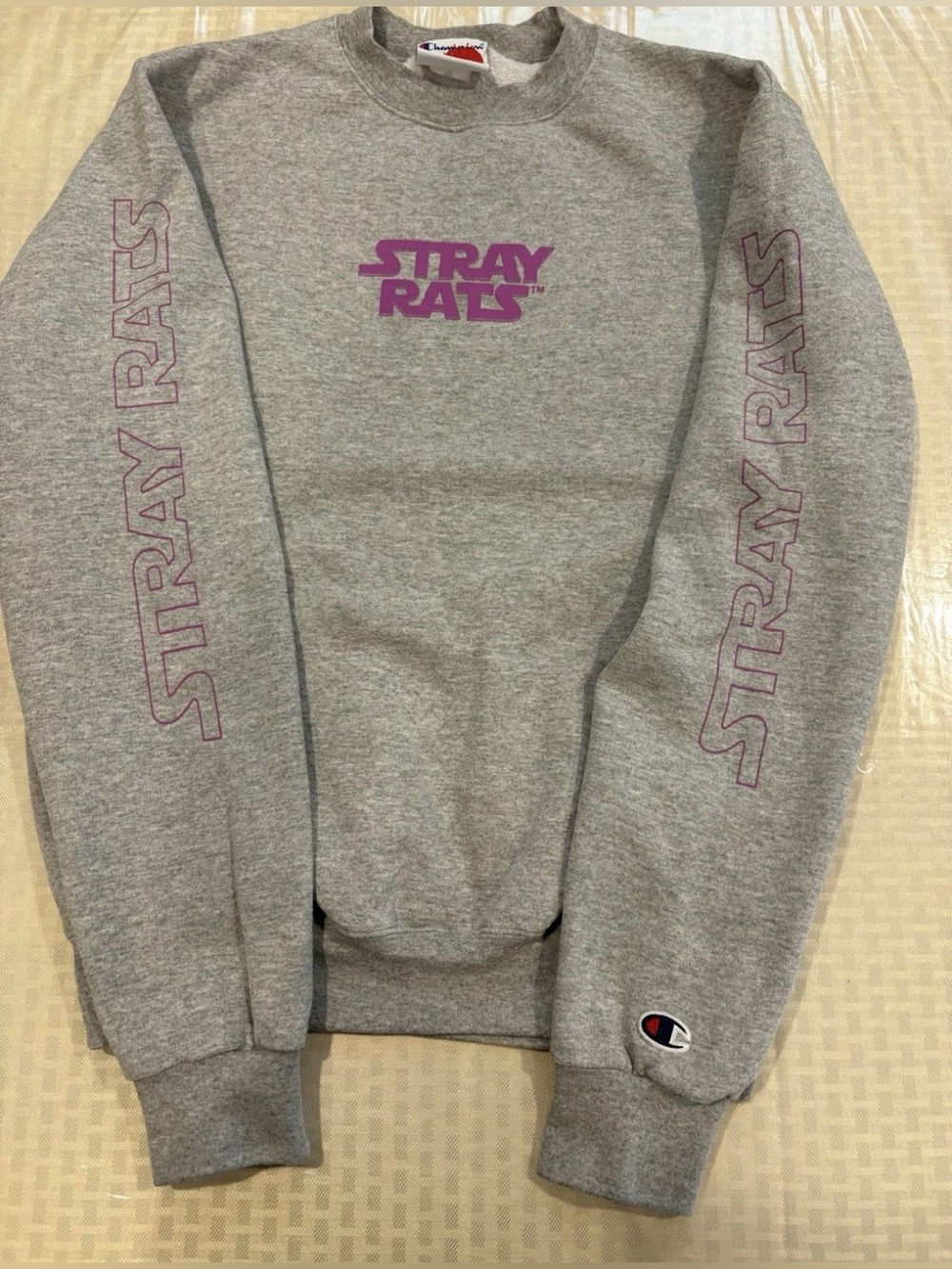 Stray Rats x Champion Crewneck Size Small Streetwear Star Wars Rare - Picture 4 of 11